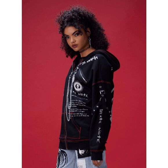 Death Note Emo Punk Anime Manga Hardware Girls Oversized Hoodie XS, S, M, L, XXL - Picture 4 of 4